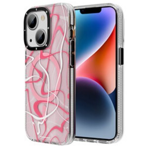Youngkit Apple iPhone 14 Pro Uyumlu Water-Ink Seri Arka Koruma Kılıf (Kırmızı) NT-98819