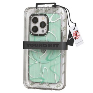 Youngkit Apple iPhone 14 Pro Uyumlu Water-Ink Seri Arka Koruma Kılıf (Yeşil) NT-98820