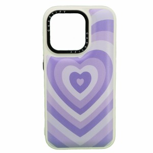 Nettech Apple iPhone 14 Pro Uyumlu Kalpli Casetify Seri Arka Koruma Kılıf (Mor) NT-98326