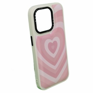 Nettech Apple iPhone 13 Pro Uyumlu Kalpli Casetify Seri Arka Koruma Kılıf (Pembe) NT-98313