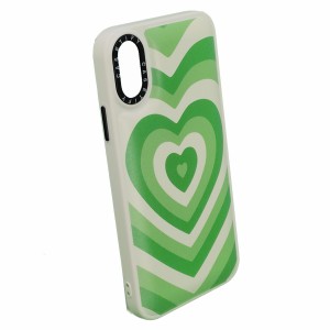 Nettech Apple iPhone X Uyumlu Kalpli Casetify Seri Arka Koruma Kılıf (Yeşil) NT-98303