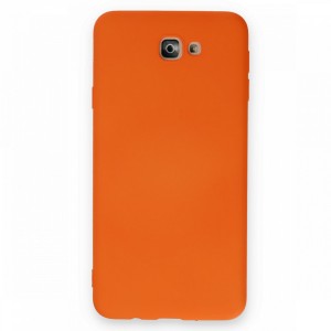 Nettech Samsung Galaxy G610 J7 Prime Uyumlu Nano Arka Koruma Kılıf (Turuncu) NT-79260