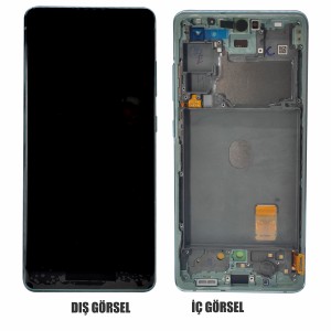Teknonet Samsung Galaxy S20 FE Uyumlu Org Lcd+Dokunmatik+Çıtalı (Yeşil) NT-97319