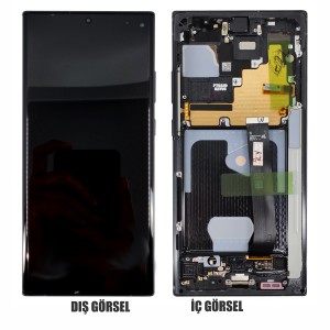 Teknonet Samsung Galaxy Note 20 Ultra Uyumlu Org Lcd+Dokunmatik+Çıtalı (Siyah) NT-95998