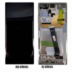 Teknonet Samsung Galaxy Note 20 Ultra Uyumlu Org Lcd+Dokunmatik+Çıtalı (Beyaz) NT-95997
