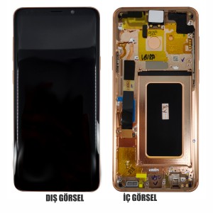 Teknonet Samsung Galaxy G965 S9 Plus Uyumlu Org Lcd+Dokunmatik+Çıtalı (Gold) NT-95993