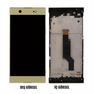 Teknonet Sony Xperia Xa1 Uyumlu Org Lcd+Dokunmatik+Çıtalı (Gold) NT-93021