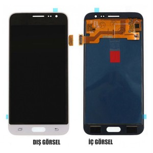 Teknonet Samsung Galaxy J320 J3 2017 Uyumlu Org Lcd+Dokunmatik (Beyaz) NT-92737