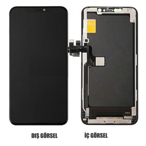 Teknonet Apple iPhone 11 Pro Max Uyumlu Glw Fhd Lcd+Dokunmatik+Çıtalı (Siyah) NT-90293