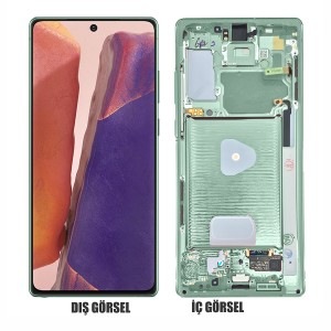 Teknonet Samsung Galaxy Note 20 Uyumlu Org Lcd+Dokunmatik+Çıtalı (Yeşil) NT-82729