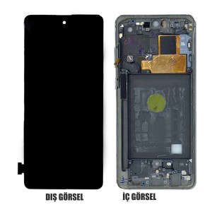 Teknonet Samsung Galaxy Note 10 Lite Uyumlu Org Lcd+Dokunmatik+Çıtalı (Siyah) NT-80749