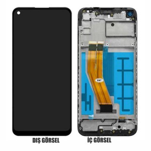 Teknonet Samsung Galaxy M11 Uyumlu Org Lcd+Dokunmatik+Çıtalı (Siyah) NT-80748
