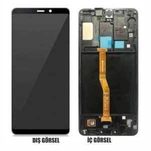 Teknonet Samsung Galaxy A9 2018 Uyumlu Org Lcd+Dokunmatik+Çıtalı (Siyah) NT-80742