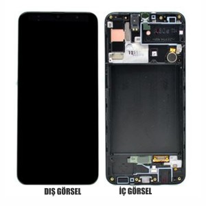 Teknonet Samsung Galaxy A30S Uyumlu Org Lcd+Dokunmatik+Çıtalı (Siyah) NT-80560