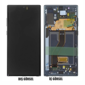Teknonet Samsung Galaxy Note 10 Uyumlu Org Lcd+Dokunmatik+Çıtalı (Siyah) NT-80558