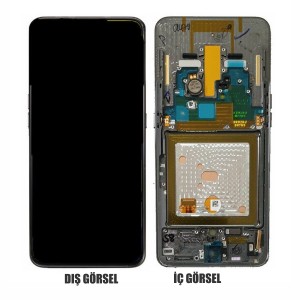 Teknonet Samsung Galaxy A80 Uyumlu Org Lcd+Dokunmatik+Çıtalı (Siyah) NT-80555
