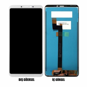 Teknonet Xiaomi Mi Max 3 Uyumlu Org Lcd+Dokunmatik (Beyaz) VR-12111