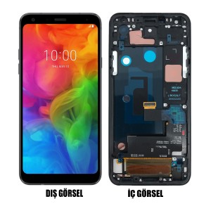 Teknonet LG Q7 Uyumlu Org Lcd+Dokunmatik+Çıtalı (Siyah) VR-12210