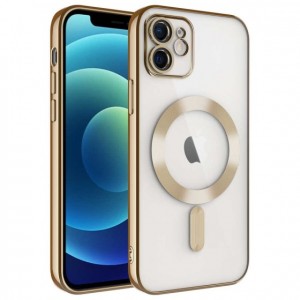 Nettech Apple iPhone 11 Uyumlu Renkli Corner Magsafe Seri Arka Koruma Kılıf (Gold) NT-99137