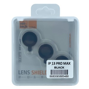 Nettech Apple iPhone 13 Pro Max Uyumlu Damla Model 3in Kamera Cam Koruyucu (Siyah) NT-91693