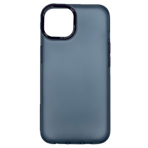 Nettech Apple iPhone 14 Uyumlu Mika Renkli Çerçeveli Tuş Seri Arka Koruma Kılıf (Siyah) NT-98994