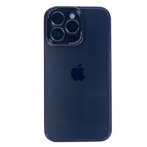 Nettech Apple iPhone 14 Pro Max Uyumlu Mika Renkli Kenar Seri Arka Koruma Kılıf (Mor) NT-99023