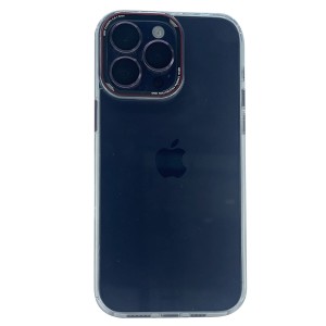 Nettech Apple iPhone 13 Pro Uyumlu Mika Renkli Kenar Seri Arka Koruma Kılıf (Gümüş) NT-99035