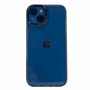 Nettech Apple iPhone 13 Uyumlu Mika Renkli Kenar Seri Arka Koruma Kılıf (Siyah) NT-99027