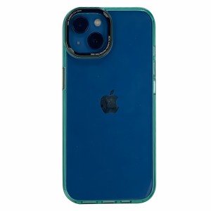 Nettech Apple iPhone 14 Uyumlu Mika Renkli Kenar Seri Arka Koruma Kılıf (Yeşil) NT-99015