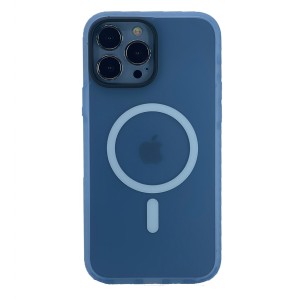 Nettech Apple iPhone 13 Pro Max Uyumlu Icesand Airbag Magsafe Seri Arka Koruma Kılıf (Mavi) NT-98985