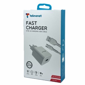Teknonet TN-HCH05 10W 2100 mAh Micro Şarj Aleti (Beyaz) NT-92561