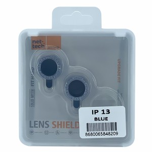 Nettech Apple iPhone 13 Uyumlu Diamond Taşlı Model Kamera Cam Koruyucu (Mavi) NT-95761