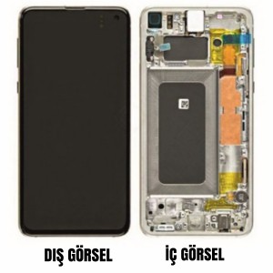 Teknonet Samsung Galaxy S10 Lite Uyumlu Org Lcd+Dokunmatik+Çıtalı (Beyaz) NT-99114