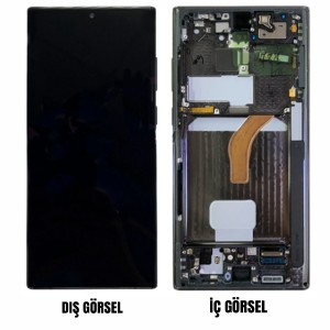 Teknonet Samsung Galaxy S22 Ultra Uyumlu Org Lcd+Dokunmatik+Çıtalı (Yeşil) NT-97017