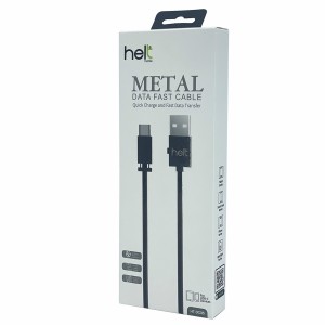 Helt HT-DC05 Metal Örgü 100 Cm Type-C Şarj ve Data Kablosu (Siyah) NT-31283