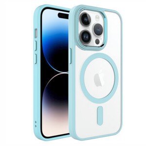 Nettech Apple iPhone 14 Pro Max Uyumlu Soft Akrilik Magsafe Seri Arka Koruma Kılıf (Lila) NT-98134