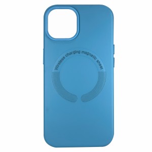 Nettech Apple iPhone 14 Uyumlu Deri Magsafe Seri Arka Koruma Kılıf (Turkuaz) NT-98251