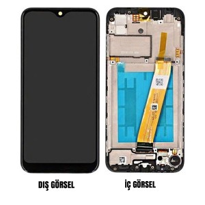 Teknonet Samsung Galaxy M12 Uyumlu Org Lcd+Dokunmatik+Çıtalı (Siyah) NT-100325