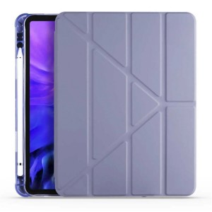 Nettech Apple iPad Pro 12.9 inc 2020 Uyumlu Flip Prizma Seri Kapaklı Kılıf (Lila) NT-100378
