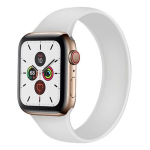 Nettech Apple Watch Seri 42/44 mm Uyumlu Silikon Kordon (Beyaz) NT-91418