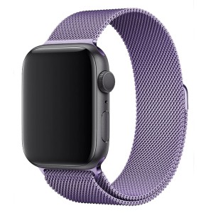 Nettech Apple Watch Seri 44/42 mm Uyumlu Silikon Kordon (Mor) NT-85327