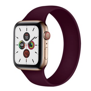 Nettech Apple Watch Seri 42/44 mm Uyumlu Silikon Kordon (Mürdüm) NT-91407