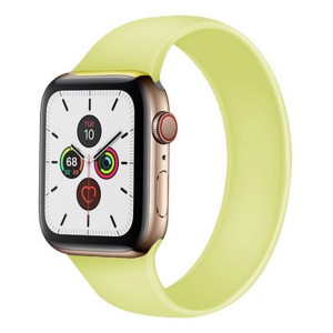 Nettech Apple Watch Seri 42/44 mm Uyumlu Silikon Kordon (Sarı) NT-91426