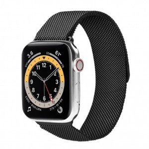 Nettech Apple Watch Seri 40/38 mm Uyumlu Silikon Kordon (Siyah) NT-79662