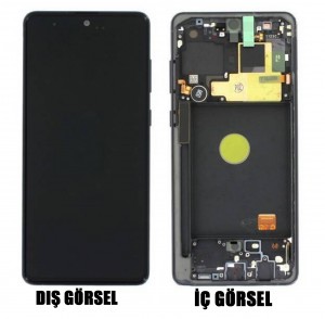 Teknonet Samsung Galaxy A72 Uyumlu Revize Lcd+Dokunmatik+Çıtalı (Gümüş) NT-100388