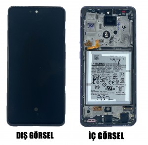 Teknonet Samsung Galaxy A52 Uyumlu Revize Lcd+Dokunmatik+Çıtalı (Lila) NT-100391