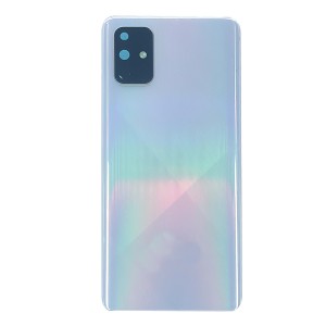 Teknonet Samsung Galaxy A71 Uyumlu Kamera Camlı Batarya Kapağı (Beyaz) NT-100401