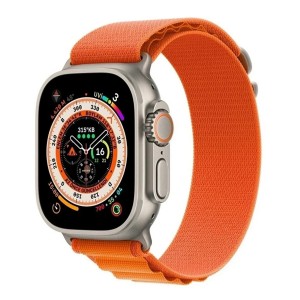 Nettech Apple Watch Seri 42/44 mm Uyumlu Kumaş Kordon (Turuncu) NT-100593