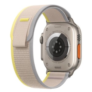 Nettech Apple Watch Seri 44/42 mm Uyumlu Kumaş Kordon (Sarı) NT-100591