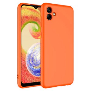 Nettech Samsung Galaxy A04 Uyumlu Lansman Seri Arka Koruma Kılıf (Turuncu) NT-100662